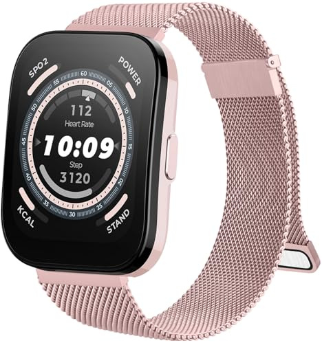 Metallo Cinturino per Amazfit Bip 5 /Bip 6 / Amazfit Cheetah Smartwatch, 22mm Acciaio Doppio Magnete Cinturini Compatibile con Amazfit Cheetah Pro con Super Magnetico