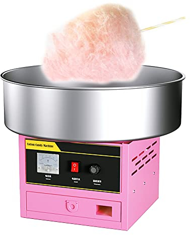 Generic Macchina professionale per zucchero filato, 1200 W, elettrica, per feste di compleanno, colore argento, ideale per stand di concessione