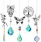 5 PCS Attrape Soleils en Cristal: Attrape Soleil Ange Cristal en Cristal de Fée de Papillon de Hibou d'arbre de Colibri, Capteur de Soleil Cristal pour Fenêtre Maison Jardin Fête Mariage