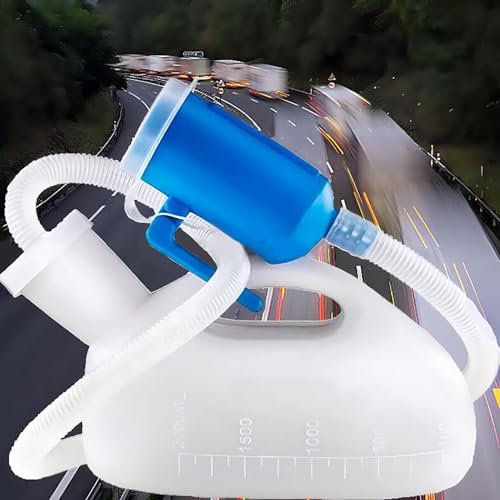 BEOTAY Pinkelflasche Für Männer,Urinflasche Für Unterwegs Mit 1,6M Schlauch,2000ML Urinflaschen Für Männer,Auslaufsicher,Fachmann Urinal,Entwickelt Für Bettlägerige Patienten Und Im Freien