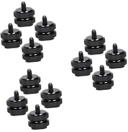 Hoement 12pcs Hot Shoe Base Adapter for Camera Tripod Screw to Easy Install for DSLR Camcorder Accessory Kit