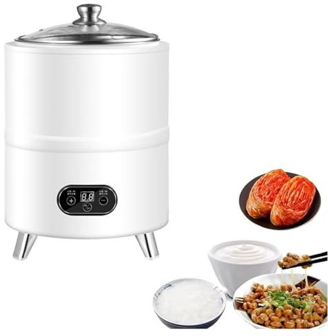 Yogurtera grande de 12 litros, vejigas internas de acero inoxidable de 12 litros*2, con control de tiempo y temperatura, fermentación a temperatura constante de 360°, para yogur, natto, vino de arroz