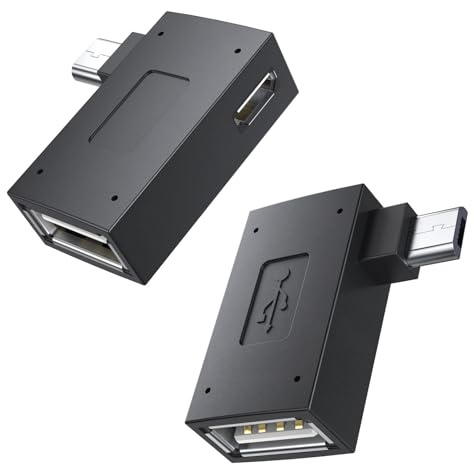 MOGOOD Micro-USB-OTG 2er Set, für Fire TV Stick 4K, Micro-B auf USB-A | 90° Winkel, Plug-and-Play, kompatibel mit Android, Handys, Tablets, Chromecast, USB Tastatur, Maus, Festplatte, Lesegerät