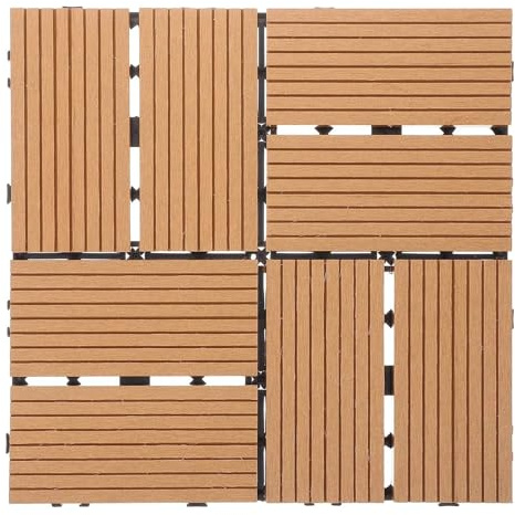 Pavimento in legno e plastica for balconi, for verande, terrazze, esterni, piastrelle decorative in WPC Per la pavimentazione esterna