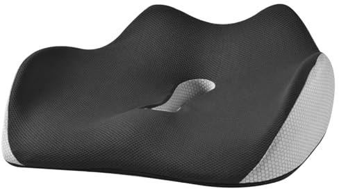 Cojín de Silla para Dolor de Espalda, cojín de Asiento Espuma de Memoria con el Orificio Alivio de Silla Alivio ortopédico Almohada Lavable para Adultos Sentado en la Oficina