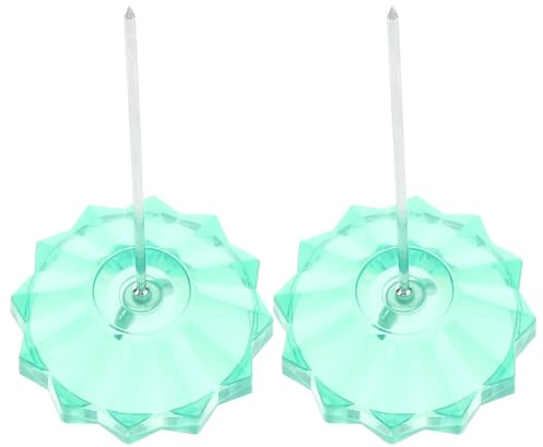 Healeved Lot de 2 Porte-Menu Vert Antidérapant Fourchette à Billets Base Ronde Robuste pour Bureau Restaurant et Hôtel Support Reçu Multifonction pour Notes Mémos et Tickets