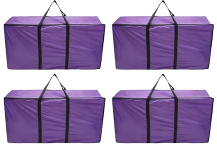 MeevrgR Große wasserdichte faltbare Heu-Aufbewahrungstasche für Pferde, Oxford-Stoff, Futtertasche für Pferde, mit Belüftung, 115 × 36 × 59 cm, Lila, 4 Stück