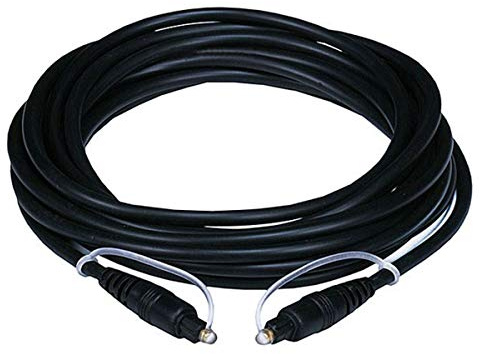 Monoprice S/PDIF (Toslink) Digital Optical Audio Cable - 15 Feet - Black | Gold Plated Ferrule,Molded Strain Relief