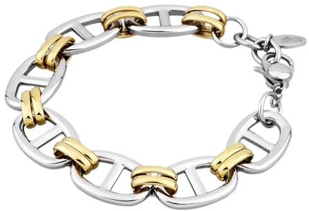 LOTUS STYLE Pulsera Acero Inoxidable Mujer LS1617-2/2 - Sofisticado Brazalete con Pulido y Acabado Refinado - Special Prices 19,7 cm - Regalo de Cumpleaños - Aniversario - Ocasiones Especiales