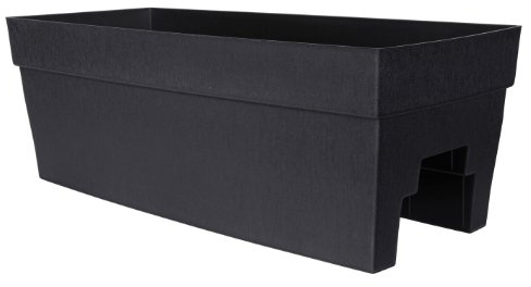 DCN Plastic 3527-36 Harmony Rail Planter, Black