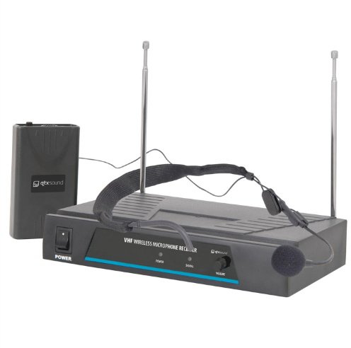 QTX Sound VN1 Headset Wireless Microphone VHF DJ PA System - 50m