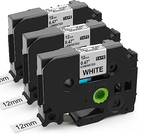 TZE231 Ersatz-Schriftband 12 mm 3x Black on White