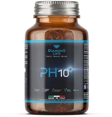 DIAMOND PH 10 - Integratore Naturale Alcalino a Base di Potassio, Calcio, Magnesio e Vitamina D - Equilibrio Acido/Basico | con Calcio Corallino Fossile | Vegan, Gluten Free