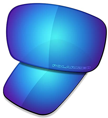 SAUCER Lentes de repuesto prémium para gafas de sol Oakley Crankshaft OO9239-61mm, Azul glaciar polarizado, Talla única