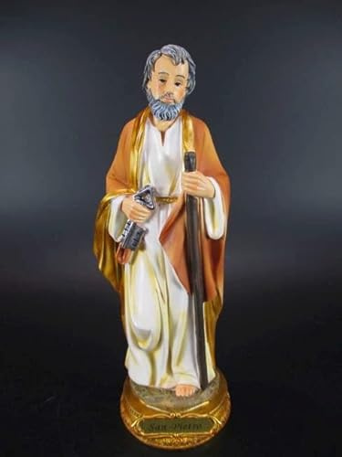 Petrus Apostel ,Jünger Jesu Jesus,Religiöse Statue Polyresin 20 cm,neu