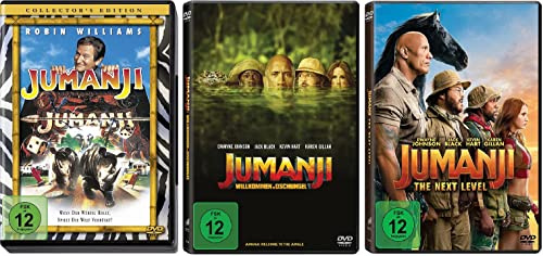 Jumanji Das Original + Jumanji: Willkommen im Dschungel + Jumanji: The Next Level [DVD Set]