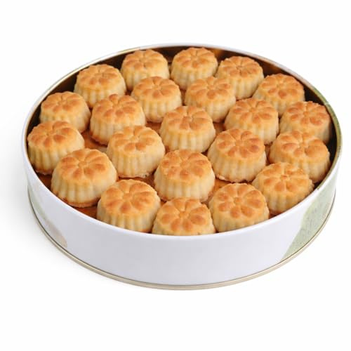 Zaitoune Date Maamoul - 250 g | Middle Eastern Buttery Date-Filled Biscuits in a Beautiful Gift Tin | Luxury Authentic Arabic Pastry with Dates | Traditional Recipe & Handmade in Turkey
