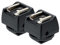 JJC Flash Hot Shoe, attacco a slitta con prese PC Sync e porta mini Phono da 3,5 mm per fotocamere DSLR, slitta a caldo ISO standard e piedino per flash per strobo o altri accessori