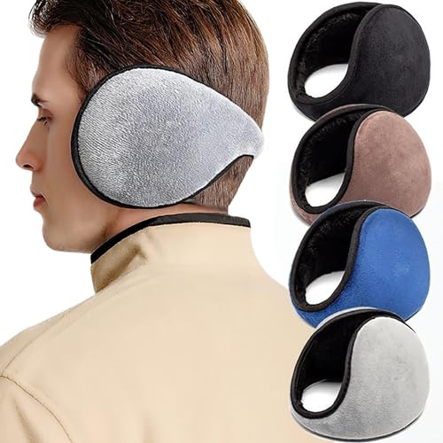 SYXLS 4 Piezas Orejeras de Invierno para Hombre y Mujer, Calentadores de Orejas de Vellón, Orejeras de Punto Cálidas y Envolventes para Exteriores