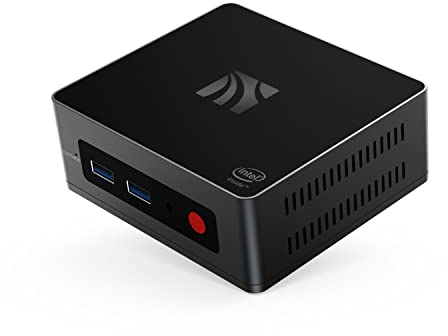 KUYIA Mini PC Powered by J4125 Quad Core Mini Desktop Computer for Home Office Business Gaming 8GB DDR4/128GB M.2 SATA SSD Support 4K @30Hz Dual HDMI/WiFi 5/USB3.0/HDD Extension