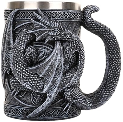 Jarra De Cerveza Artesanal, Jarra De Cerveza Personalizada Duradera De 568 Ml, Jarra De Cerveza Personalizada Fácil De Llevar, Jarra De Cerveza Hecha A Mano Medieval , Taza De Café Con Dragón Para B