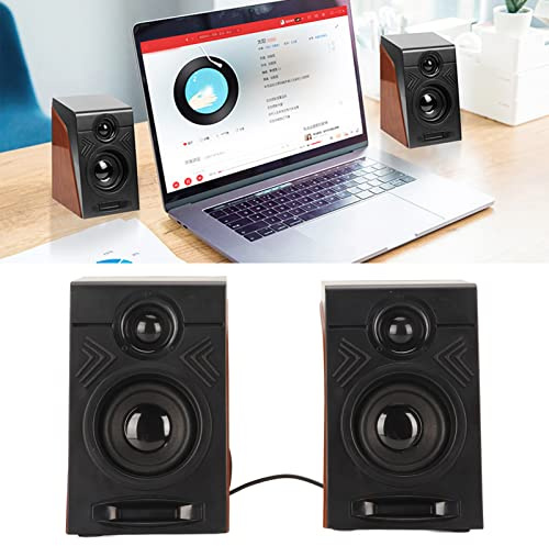 PC-högtalare, Justerbar Volym, Djup Bas PC-högtalare med USB-gränssnitt och 3,5 Mm Kabel, Plug and Play-bordshögtalare för Datorer, Bärbara Datorer, TV-apparater