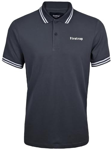Firetrap Mens Polo Shirt Cotton Short Sleeve Tip Collar Tshirt