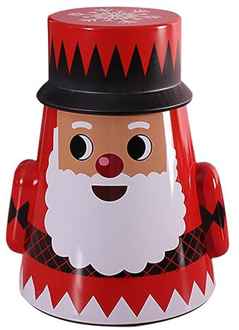 Anneome 1pezzi Contenitore Di Caramelle Di Natale Ferro Con Design Di Babbo Natale Scatola Per Biscotti e Tè Per Eventi Festivi e Decorazioni Per Casa Ufficio e Ristoranti