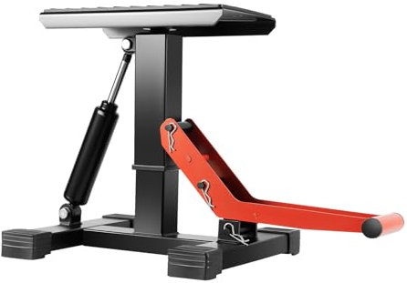 JUDEMII Soporte hidráulico para motocicleta, profesional, universal, con bloqueo de seguridad, soporte para moto, elevación de 400 kg, altura ajustable, 25-40 cm