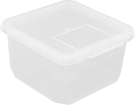 Yardwe 2er-Box Futterbox Für Reptilien Spinne Garnelen Zuchtbecken Reptilfall Mini-reptilbehälter Haustier Tiere Käfig Reptichip Reptilienzubehör Fischzuchtbecken Transparent Pp