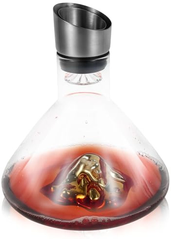 Iceberg - Decantador de vino tinto de 1500 ml, aireador de vino con cabezal de filtro de acero inoxidable, regalo para relajarse en el hogar (estilo B)