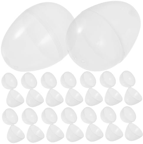 JOINPAYA 20pezzi Uova di Pasqua Trasparenti Riempibili per Decorazioni e Giochi Uova Forma di Scatola per Regali e Sorprese