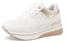QUEEN HELENA Sneakers Platform Scarpe da Ginnastica con Zeppa Casual Donna X32-16 (Bianco, Sistema Taglie Calzature EU, Adulto, Donna, Numero, Media, 37)