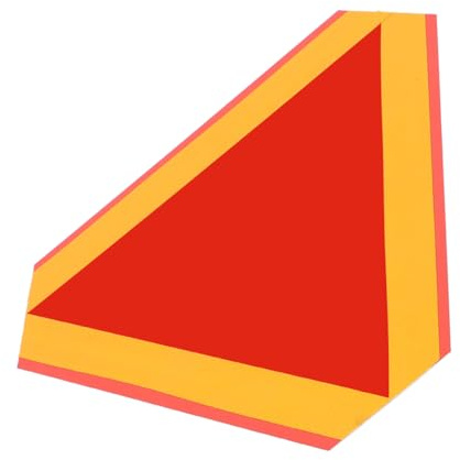 SOESFOUFU Placa Reflectante De Logotipo Señal Triangular De Seguridad Triángulos Para Vehículos De Baja Velocidad Señal Reflectante De Advertencia Triangular Para Uso Nocturno Carretera