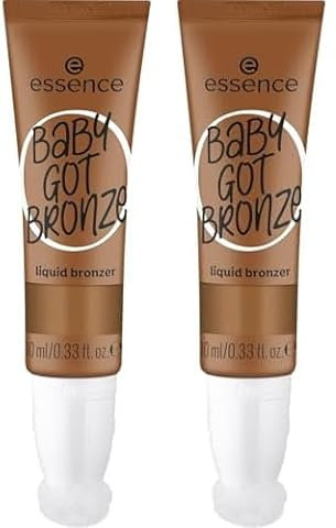 Essence Cosmetics Baby Got Bronze Liquid Bronzer Bronzeur Liquide, Longue Durée, Mettant enValeur l'Oeil, Facile à Enlever, Naturel 10 ml (Lot de 2)