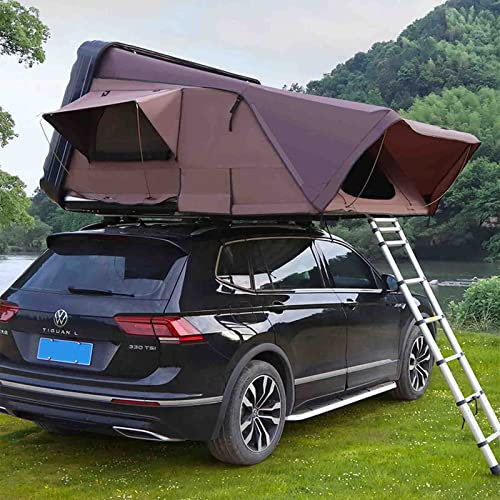 Tienda de campaña para el techo del coche para acampar al aire libre, diseño plegable de apertura rápida con cubierta de aleación de aluminio impermeable, ideal para aventuras de conducción autónoma