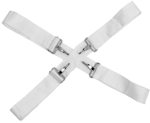 Verstellbarer in Nylon Snare Drum Gurt Weiß für Marschtrommel | Komfortables Design, Sicherer Halt ohne Verrutschen, für Männer und Frauen, Leicht Anpassbare Länge