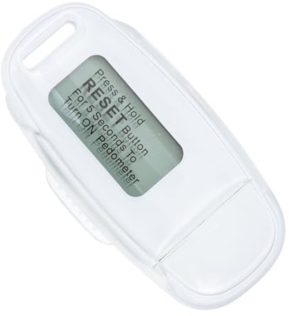 Montres De Course 3D Sport Marche Style Simple Compteur De Pas Rechargeable Pratique Plastique Blanc Abs Portable Fitness Lecture Précise(White)