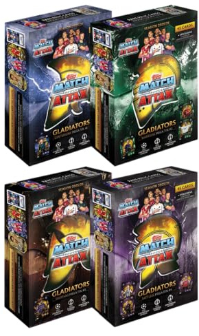 Topps UCC Match Attax 2025/26 – Mega Tin Bundle – innehåller alla 4 Mega Tins i Match Attax 2025/26-kollektionen – Centurions, Warriors, Spartans and Battlers.