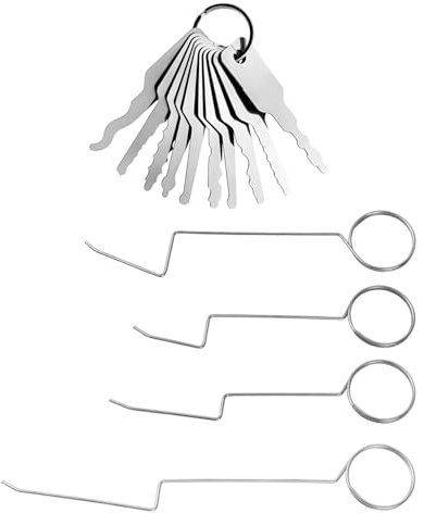 4 Pièces Ensemble D'Aiguilles Universelles Pour Les Verrous De Porte D'Ouverture, 10 Pièces De Clés, Outils D'Ouverture De Porte À Ressort, Serrures De Porte Pour Les Réparations À Domicile.