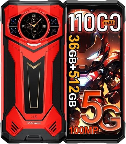 S200 Plus 5G Téléphone Portable 36GB+512GB, 100MP Caméra, 11000mAh 66W | Écran AMOLED arrière 1,32 pour notifications et selfies. Parfait pour voyages, outdoor et usage intensif. Android 15, NFC.