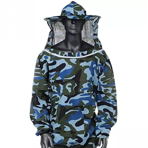 Stylebest Biodlarjacka Professionell Lättviktsventilerat Skydd för Biodlare Män och Kvinnor Polyester 1 Enhet (Ljusblå)