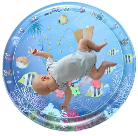 childs Water Mat – Uppblåsbar Tummy Time Water Play Mat, Sensorisk Aktivite
