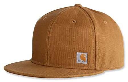 Carhartt Herren Firm Duck Flat Brim Kappe, Carhartt® Braun, OFA