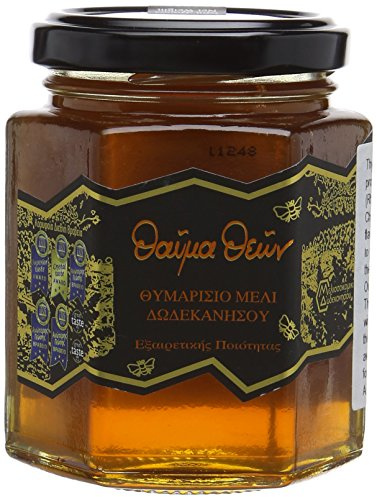 Melissokomiki Dodecanese Miel de Thym « Miracle of Gods » 250g | Miel de thym artisanal de Rhodes, primé à l'international – saveur méditerranéenne authentique