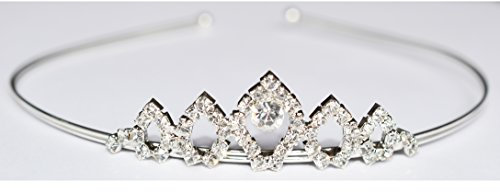 Miya® 1Stück hochwertige Wunderschöner Haarreif mit Krone und Kristall Strass, Braut Hochzeit Jugendweihe Haarreif Haarnadel Haarspiralen Haarschmuck