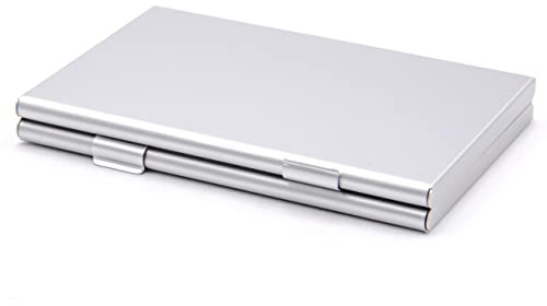 vhbw Estuche para 12x Tarjetas de Memoria Micro SD/Transflash, 6X Tarjetas de Memoria SD, SDHC, SDXC - Funda Plata