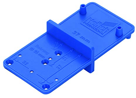 Hettich Anreißschablone (Ankörnschablone) MultiBlue - für Topfscharnier mit ø 26 und 37mm - Kunststoff, blau - 9220193