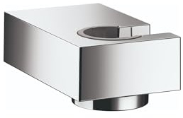 Hansgrohe Porter E 28387001 Ersatz-Duschkopfhalter, einfach zu installieren, modern, passend in Chrom Handbrausehalter
