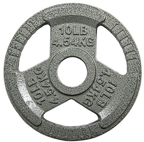 Hantelscheibe aus Gusseisen für Krafttraining und Gewichtheben, 5,1 cm Mitte, 4,5 kg (einzeln)
